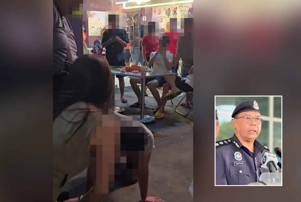 Pergaduhan dua pelancong asing di Persiaran Karpal Singh pada awal Isnin diklasifikasikan sebagai selesai selepas pengadu menarik semula laporan polis. Gambar kecil: Abdul Rozak