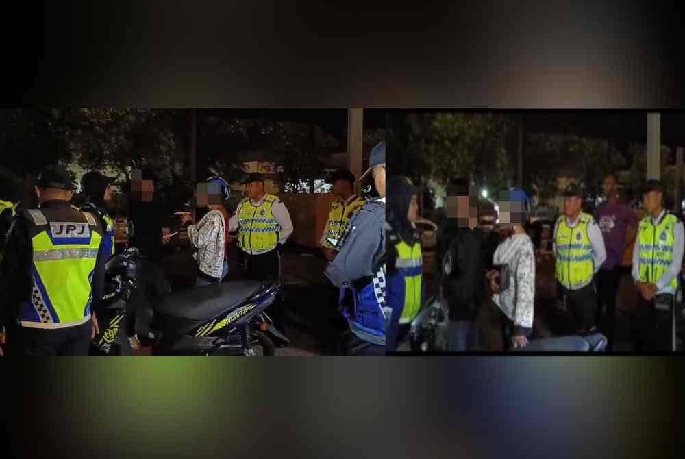 Suspek bertindak agresif selepas pihak berkuasa mendapati dia menunggang motosikal dengan LKM tamat tempoh.