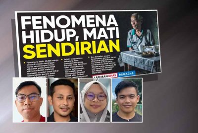 Laporan Sinar Ahad mengenai fenomena hidup, mati sendirian. Gambar kecil dari kiri: Muhamad Ikhmal, Khairil Fithry, Norzita, Muhammad Syahdad