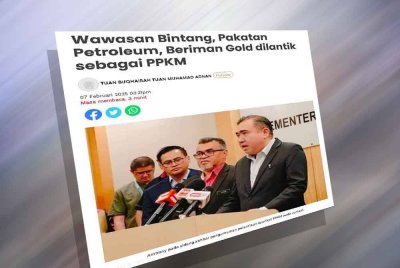 Laporan Sinar Harian berkaitan Wawasan Bintang, Pakatan Petroleum, Beriman Gold dilantik sebagai PPKM