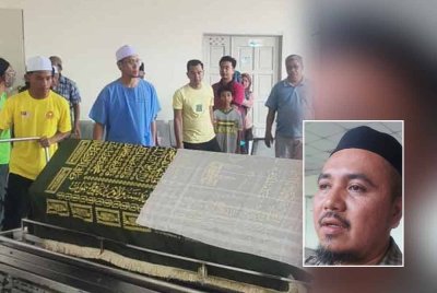Jenazah Nur Haidhar dijangka dikebumikan di Tanah Perkuburan Islam Kampung Paya Kerchut, Pendang selepas solat Isyak. Foto kecil: Nasrul Noorul’in