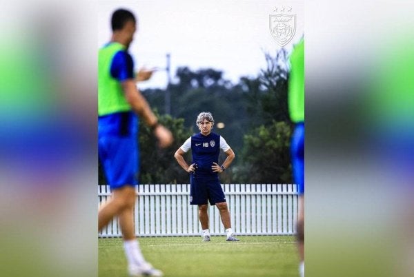Bidoglio pada sesi latihan JDT menjelang aksi berdepan Central Coast Mariners. Foto FB Johor Southern Tigers