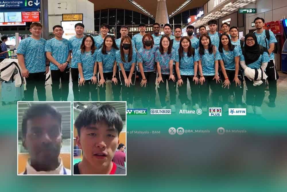 Skuad muda negara yang menggalas cabaran di BAMTC 2025. Foto: BAM. Gambar kecil dari kiri: Yogendran dan Pang Ron