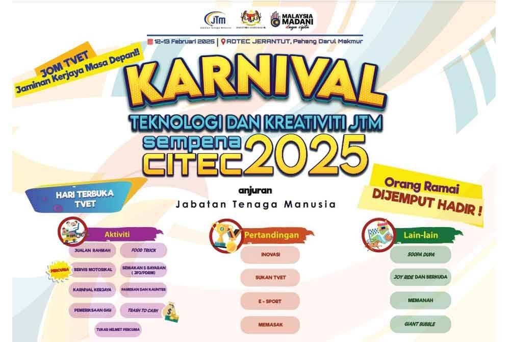 Program CITEC 2025 bakal menyediakan tenaga kerja berkualiti tinggi dalam negara.