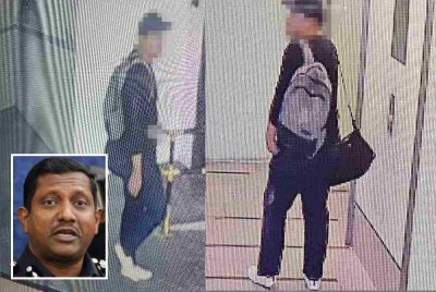 Usaha mengesan suspek giat dijalankan polis. Gambar kecil: Hussein