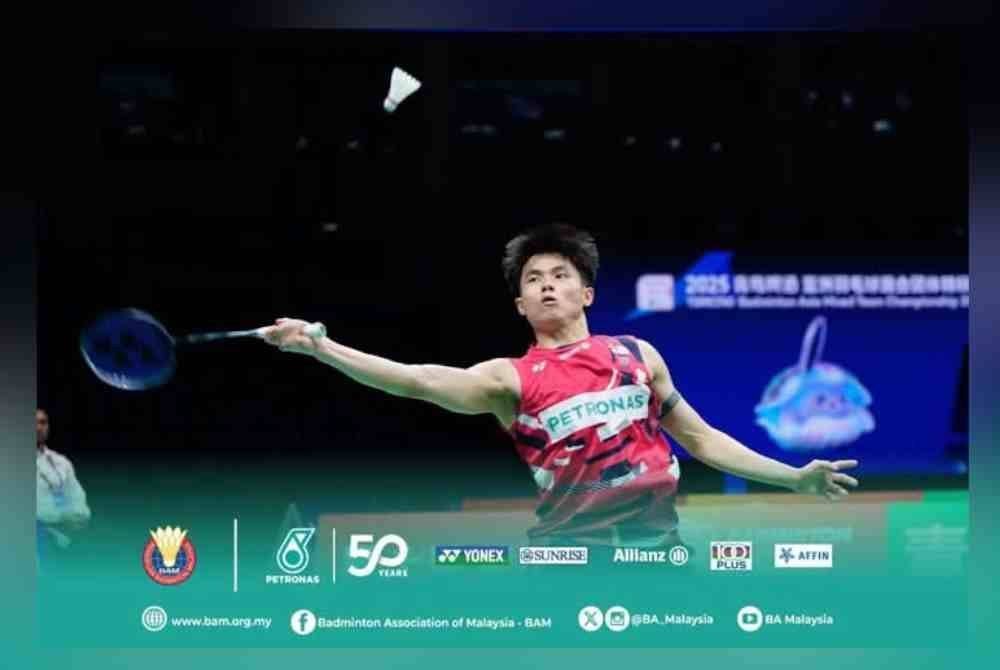 Justin tewas kepada Cheuk Yiu dalam aksi perseorangan lelaki di China pada Rabu. Foto FB BAM.