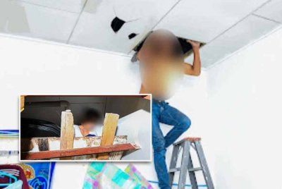 Antara PATI yang dikesan bersembunyi di ruang siling dan di sebalik tangki air