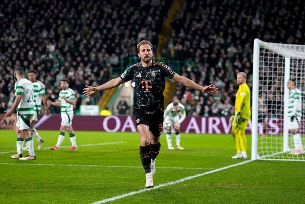Kane meledak gol kedua Bayern di Celtic Park. Foto Agensi