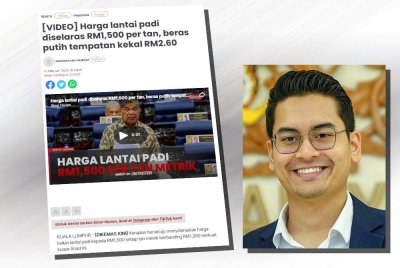 Kerajaan bersetuju menyelaraskan harga belian lantai padi kepada RM1,500 setiap tan metrik berbanding RM1,300 berkuat kuasa Ahad ini. (Gambar kecil: Mohammed Taufiq)