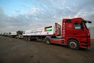 Sebanyak 10 konvoi yang membawa bantuan kemanusiaan dari UAE telah memasuki Semenanjung Gaza melalui lintasan Rafah di Mesir.