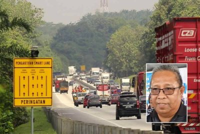 Kegunaan lorong kecemasan cuba dimaksimumkan melalui pengenalan laluan lorong pintar atau smart lane pada waktu tertentu bagi mengatasi isu kesesakan. Gambar kecil: Sazali