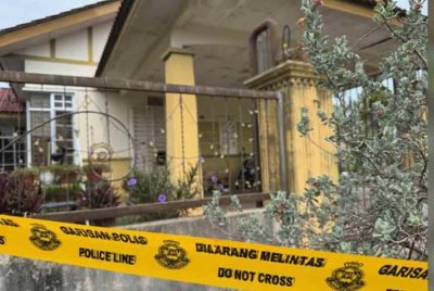 Lokasi kejadian amuk membabitkan seorang lelaki di Taman Seri Astana, Sungai Petani, semalam. - Gambar/ Awani