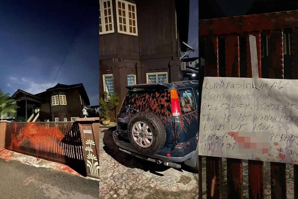 Pagar dan kereta yang disimbah cat dipercayai perbuatan khianat along