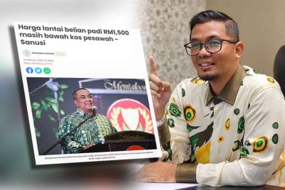 Laporan Sinar Harian pada Khamis lalu (kiri), Firdaus