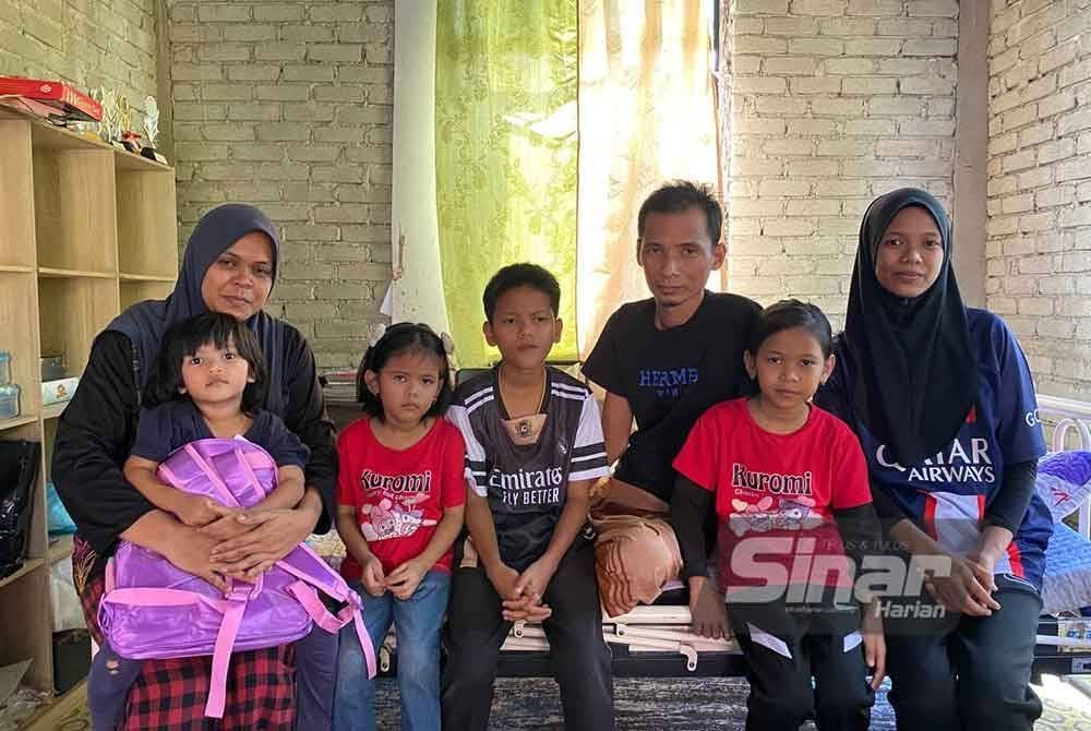 Bakri mempunyai anak berusia empat hingga 15 tahun dan empat daripadanya masih bersekolah. Foto: Sinar Harian