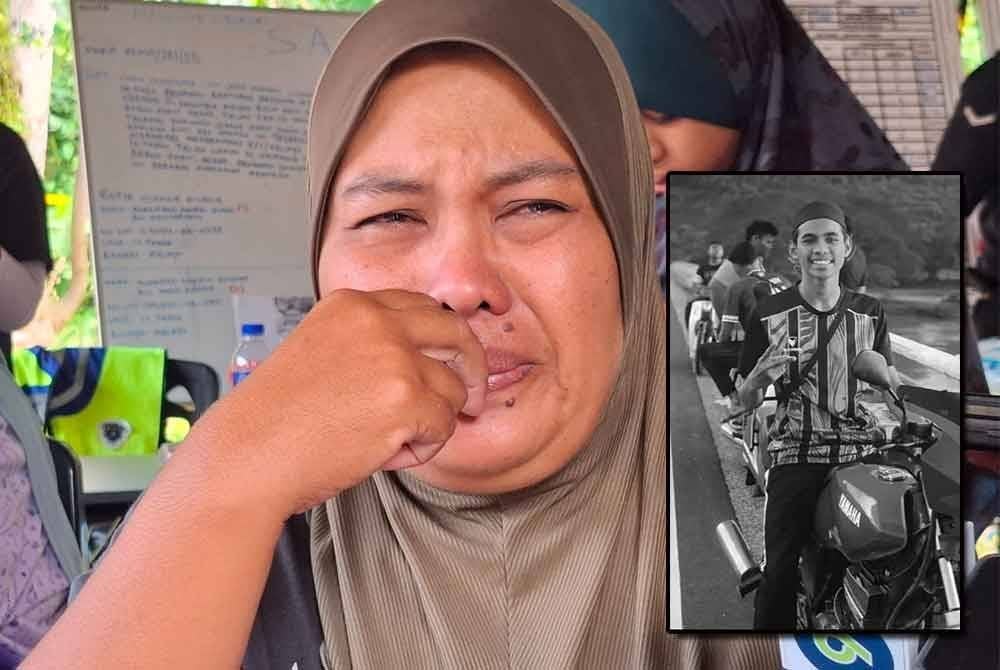 Norhayati menyifatkan Muhammad Naufal Aiman (gambar kecil) sebagai anak yang baik dan ringan tulang kerana sering membantunya berniaga buah-buahan di pasar pagi di pekan Parit.