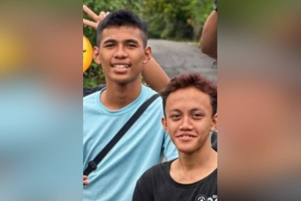 Jasad Muhammad Nazrin Haidar (kanan) telah dijumpai sementara Muhammad Naufal Aiman masih hilang. Foto Polis Perak