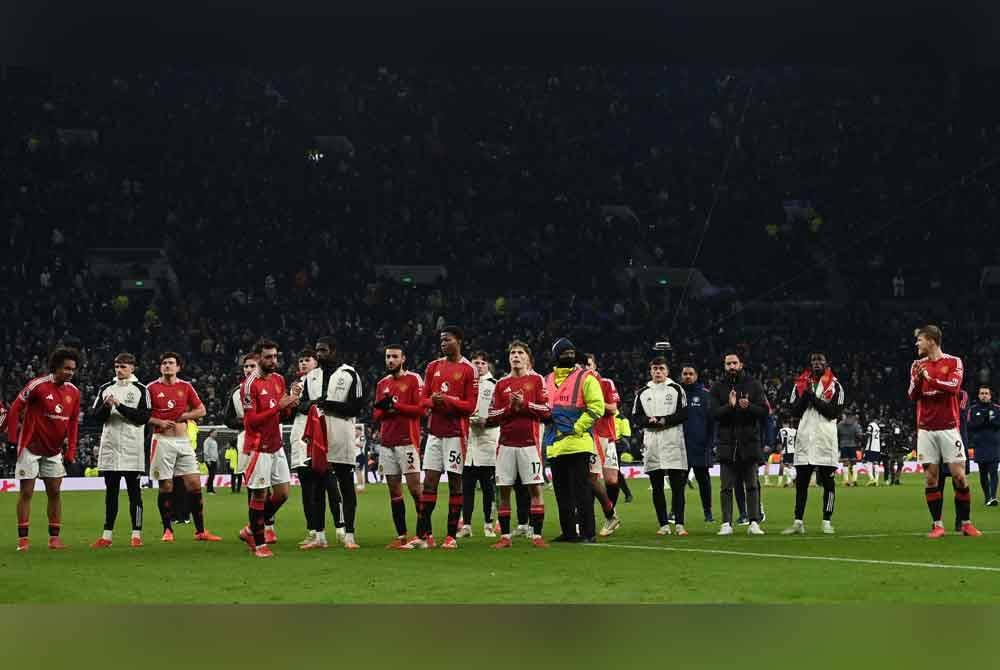 Manchester United ketika ini berada di kedudukan ke-15 EPL. FOTO: AFP