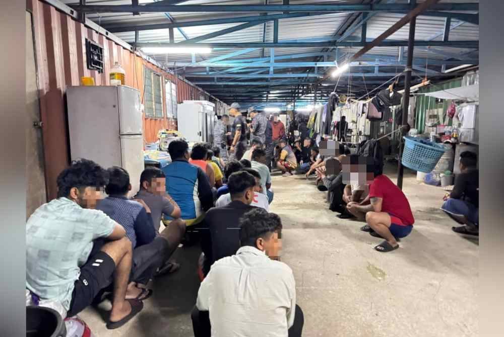 Enam warga asing ditahan dalam Ops Sapu. Foto JIM Terengganu