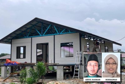 Abdul Rahman mengambil inisiatif sendiri dengan membina rumah baharu untuk mengelakkan banjir.
