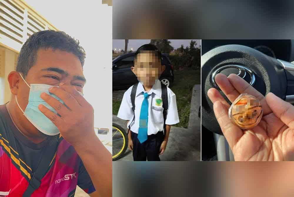 Mohammad Fakhruddin (kiri) sebak menceritakan keadaan terkini anaknya yang kini dirawat di PICU HPP.