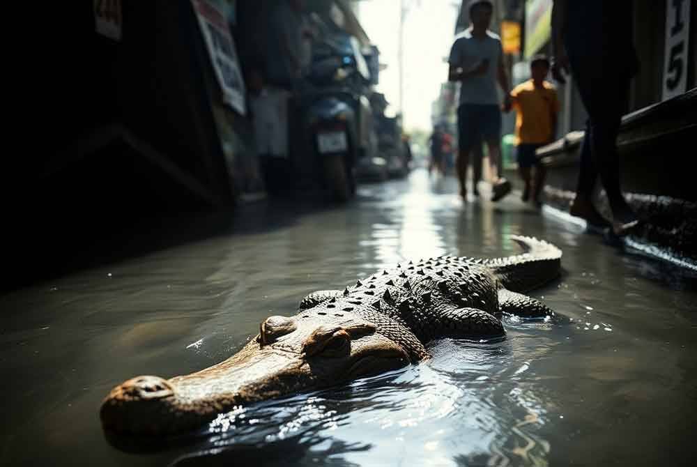 Seorang kanak-kanak lelaki dilaporkan hilang selepas diserang seekor buaya di Pulau Borneo, Indonesia. - AFP