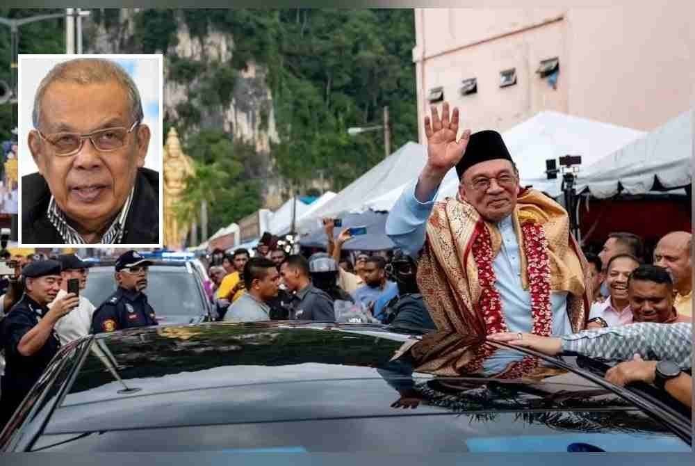 Perdana Menteri, Datuk Seri Anwar Ibrahim meninjau situasi semasa menjelang perayaan Thaipusam pada 11 Februari lalu di kuil Hindu Batu Caves. Gambar fail Bernama (Gambar kecil: Abdul Hamid)