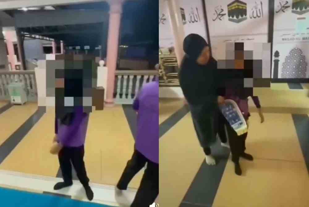 Tangkap layar video tular memaparkan seorang kanak-kanak perempuan trauma selepas dicabul oleh seorang lelaki.