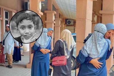 Ibu Mohamad Fahmi sempat mengucapkan dua kalimah syahadah ke telinga anaknya itu sebelum arwah menghembuskan nafas terakhir. Gambar kecil: Mohamad Fahmi