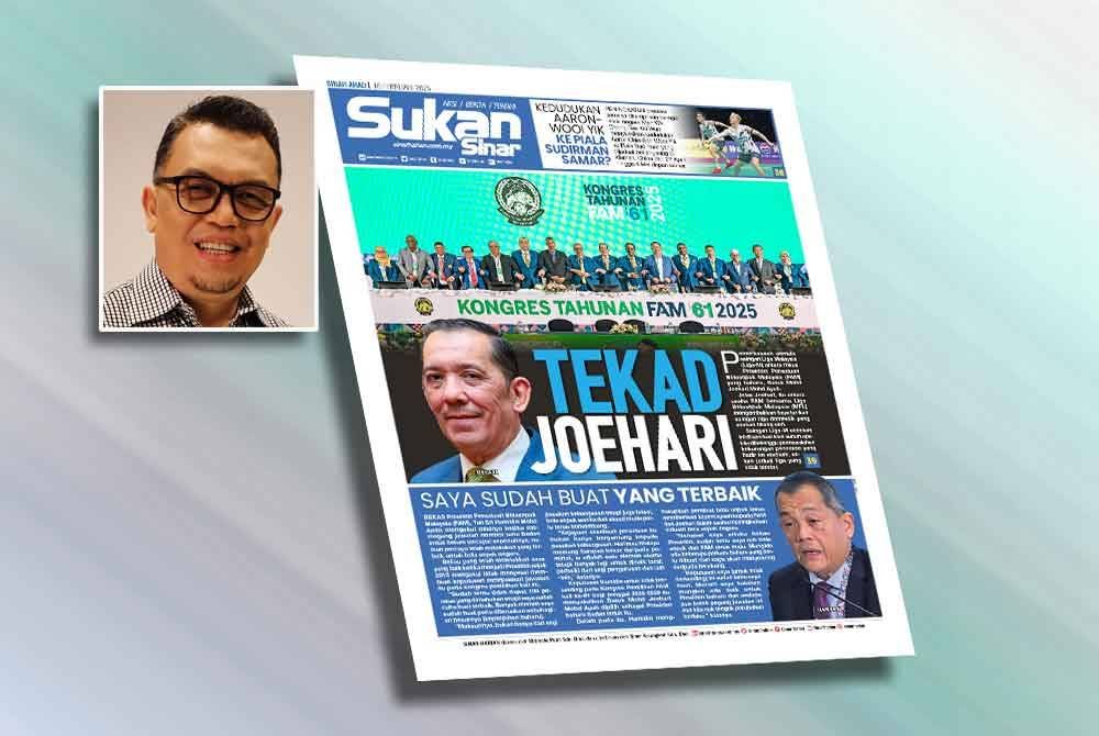 Laporan Sukan Sinar 16 Februari. Gambar kecil: Zainal Abidin.