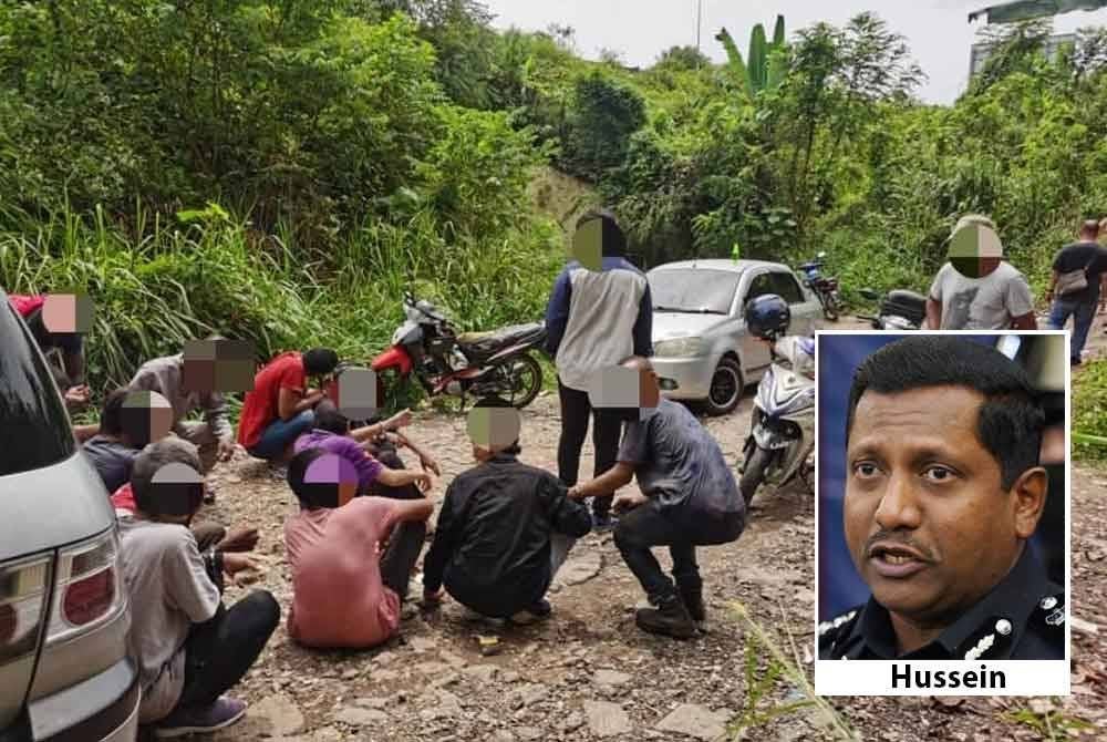 Antara individu yang ditahan polis dalam serbuan Op Sarang di sekitar Kajang baru-baru ini. Foto: Polis Selangor