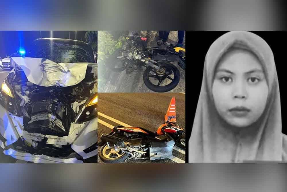 Insiden kemalangan yang meragut nyawa isteri tercinta, Nur Azreen Najwa Roslan. Nur Azreen Najwa (kanan).