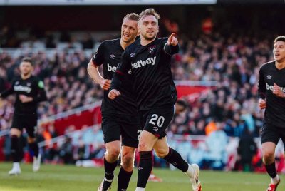 Bowen inspirasi kemenangan West Ham di Emirates. Foto Agensi