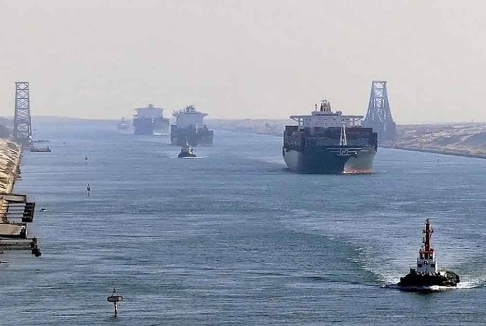 Sebanyak 47 kapal mengubah laluan mereka untuk melalui Terusan Suez berbanding Tanjung Harapan sejak awal Februari. Gambar hiasan