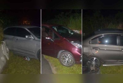 Antara kenderaan terlibat dalam kemalangan babitkan empat kenderaan di Jalan Semenyih-Kajang di sini pada Ahad.