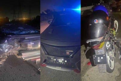 Remaja lelaki maut selepas motosikal ditunggangnya merempuh sebuah kereta yang berhenti di lorong kecemasan di Kilometer 11.1 Permas menghala Pasir Gudang dalam kejadian awal pagi pada Isnin.