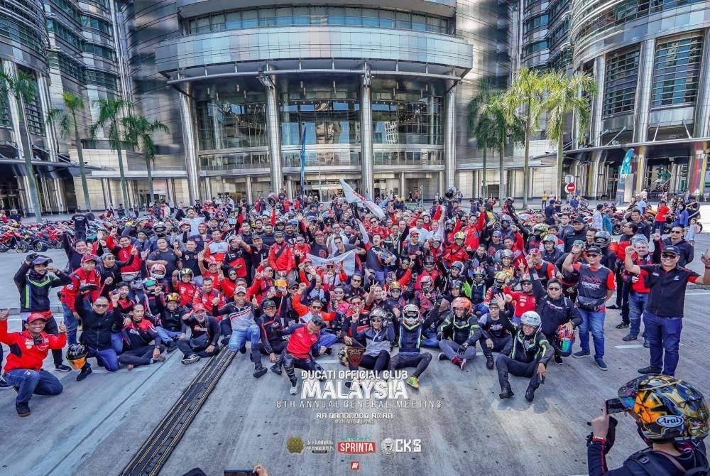 Antara pemilik Ducati menghadiri perhimpunan terbesar jenama itu di Asia Tenggara bersempena AGM ke-8 DOCM 2025 pada Sabtu.