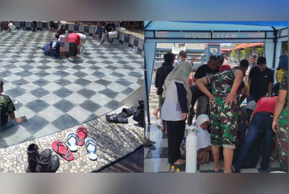 Bomba berjaya mengeluarkan kanak-kanak itu, namun mangsa disahkan meninggal dunia ketika dalam perjalanan ke hospital. Foto sumber FT News Indonesia