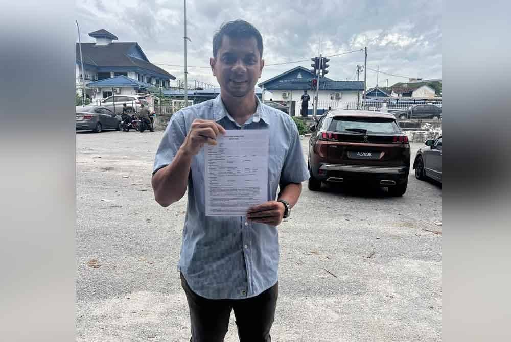 Hasnul Zulkarnain membuat laporan polis di Ibu Pejabat Polis Daerah (IPD) Ipoh sekitar jam 6 petang pada Selasa.