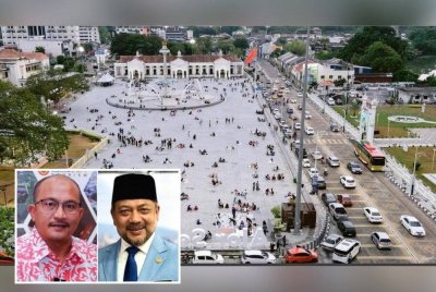 Dataran Medan Bandar sentiasa dikunjungi orang ramai untuk berbuka puasa saban tahun. (Gambar kecil: Mohd Salleh (kiri), Abdul Gafar)