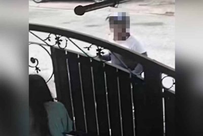 Polis giat mengesan seorang lelaki dipercayai pekerja penghantar makanan yang menyamun warga emas di Bandar Seri Botani, Ipoh pada Selasa. Foto ihsan pembaca