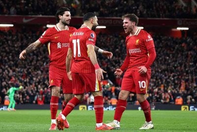 Mac Allister meledak jaringan kedua Liverpool di Anfield. Foto Agensi