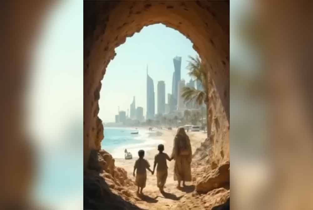 Beberapa menara pencakar langit yang kononnya akan dibangunkan di tepi pantai Gaza menghadap Laut Mediterranean.