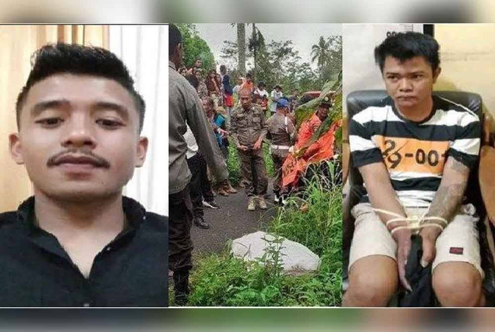 Suspek utama, Noval (gambar kanan) diberkas pada Selasa lalu selepas penemuan mayat dalam karung di tepi jalan pada 19 Februari lalu manakala rakan subahatnya, BM (gambar kiri). - Foto Agensi