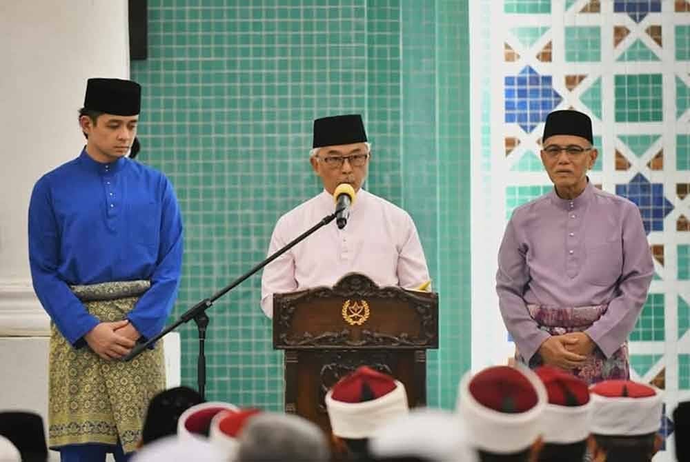 Al-Sultan Abdullah berkenan menyampaikan titah pada Majlis Himpunan Pahang Bermunajat Raja Berdaulat di Masjid Negeri Sultan 1 di sini pada Khamis