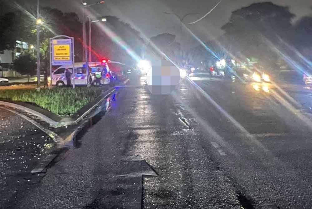 Lokasi kejadian membabitkan nahas melibatkan seorang pekerja kilang di Jalan Persiaran Jenjarum, Bukit Sentosa di sini pada Khamis.