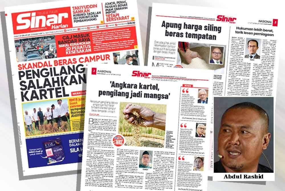 Laporan Sinar Harian berhubung skandal beras campur