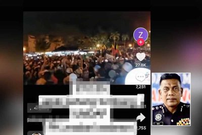 Tangkap layar rakaman video yang tular di laman sosial. Gambar kecil: Wan Mohd Zahari