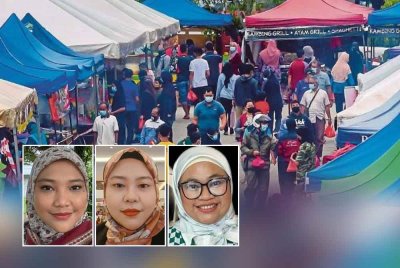 Harga jualan makanan dan minuman di bazar Ramadan dijangka mengalami peningkatan susulan kenaikan sewa tapak sehingga 30 peratus. Foto hiasan (Gambar kecil dari kiri: Nur Natasha, Ainol Adilah, Wan Nurul Syahidda)