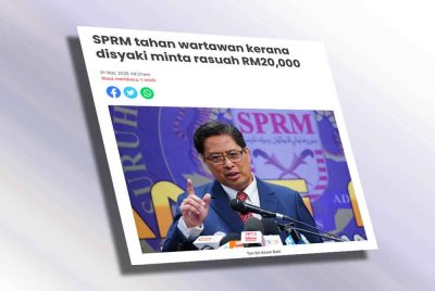 SPRM menahan seorang wartawan sebuah portal tempatan bagi membantu siasatan kes rasuah.